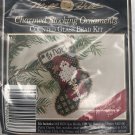 Counted Glass Bead Ornament Embroidery Kit Noel Stocking Christmas MHCS6 NIP
