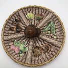 Vintage Ceramic Tilso Style Relish Hors d'oeuvre Serving Tray Mushroom Center