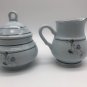 Sangostone creamer and sugar dish set floral "Sky Line" floral print