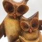 Brown Orange Owl Family Wall Decor Resin Statue 11&acirc;��