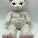 Build A Bear Marie Aristocats 19" Plush White Cat Sassy Pink Heart BAB CLEAN