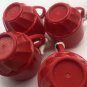 RARE Vintage 101 dalmations Children Plastic 11 Piece Tea Set Red Black White