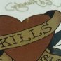 ED HARDY DESIGNS DOUBLE ROCK GLASS TUMBLER SKULL LOVE KILLS SLOWLY SET OF 2