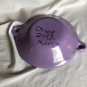 Ceramic Purple Talavera Hobbyist Piece Round Art Deco Handled Dish Bowl