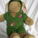 BAB Bunny Rabbit Big Ears/Long Legs 18" Plush With Voice Happy Birthday +Outfit