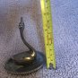 Vintage Silver Round Plated Long Neck Swan Shaped Ring Holder With Felt Bottom