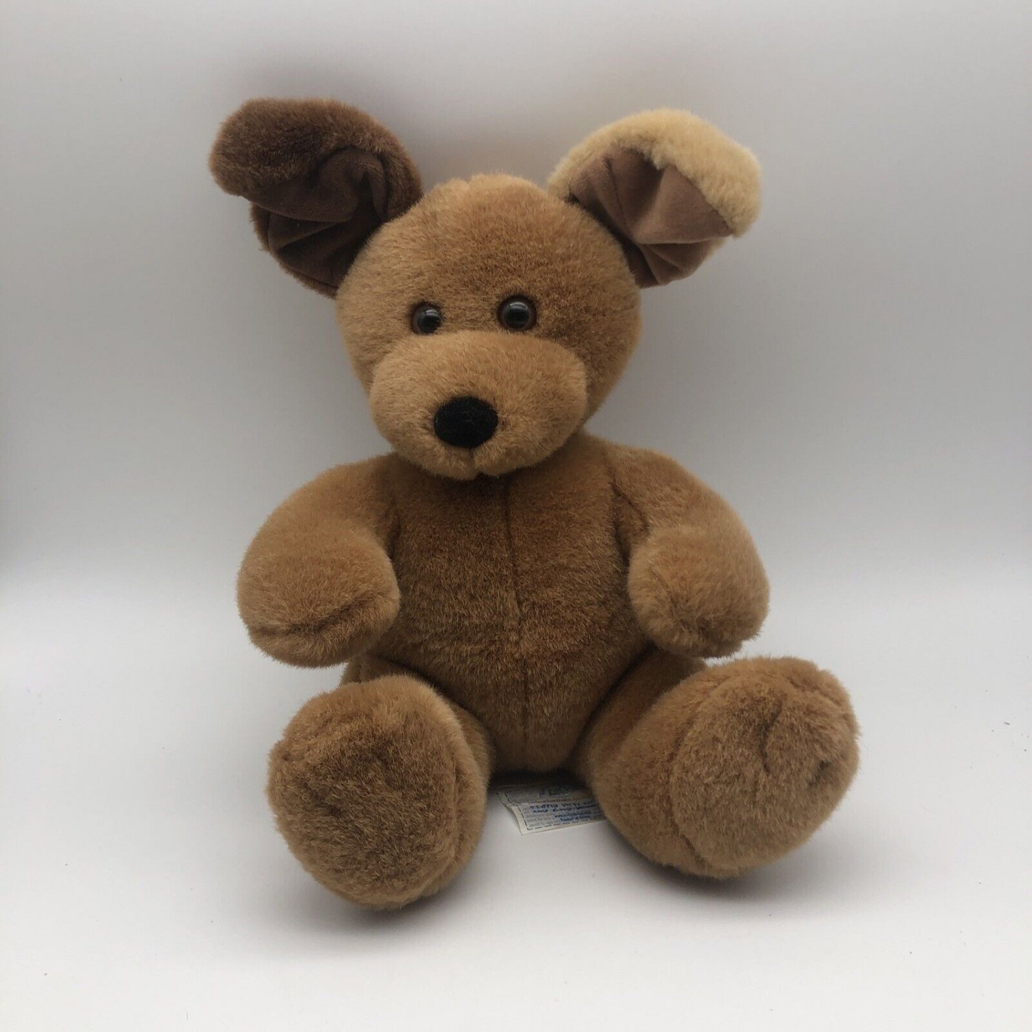 Vintage Build A Bear Brown Sugar Tan Puppy Dog Plush Brown Ear CLEAN