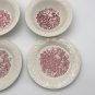 Vintage Harvest Ceramic White Floral Bouquet Bread Plate And Bowl Set Of 4