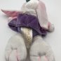 DanDee Collector's Choice White Bunny Rabbit In Dress & Head Bow Vintage