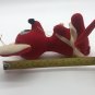 Vintage Sawdust Stuffed Red Mouse Jerry Elsner Made in Japan 1960s 5&acirc;��