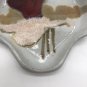 Studio Art Pottery Stoneware Purple Green Glaze Spoon Rest Signed 4&acirc;��