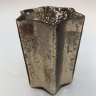Zodax Mercury Glass Star Dark Gold 4” Candle Holder Pillar or Taper