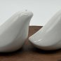 All White Bird Shape Porcelain Salt and Pepper Shakers Figural Abstract NEW