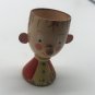 Vintage Wooden SEVI Egg Cup Italy Boy Cape 3D Nose And Ears 3&acirc;��