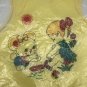 Vintage Retro Mouse And Little Girl Baby Bib, New Sealed In Package Yellow