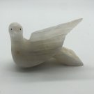 Carved White Onyx Marble Stone Dove Sculpture Paperweight 4” x 3”