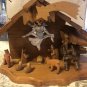 Midwest Handmade Wood Figurine Angel With Nativity Scene