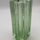 BLENKO GLASS VINTAGE ICE CUBE MOLDED SQUARE 7” VASE CANDLE HOLDER