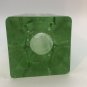 BLENKO GLASS VINTAGE ICE CUBE MOLDED SQUARE 7&acirc;�� VASE CANDLE HOLDER