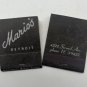 Vintage Detroit MI Mario’s Restaurant 60s Matchbook Matches Unstruck Lot Of 2