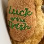 Wishpets Plush Bear MICHAEL Luck of the Irish White Knit Sweater Shamrock Toy 9"