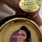Elvis Presley Gold Porcelain Ornaments Bradford Exchange Song Theme Set Of 2 VTG