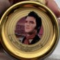 Elvis Presley Gold Porcelain Ornaments Bradford Exchange Song Theme Set Of 2 VTG