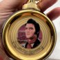 Elvis Presley Gold Porcelain Ornaments Bradford Exchange Song Theme Set Of 2 VTG