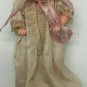 Vintage Ideal Hard Plastic Baby Doll Sleepy Blue Side Eyes in Handmade Gown 1950