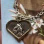 St.  Anthony Patron Saint Heart Shaped Pendant Necklace Franciscan