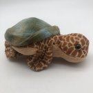 Sea Turtle Plush The Petting Zoo Green Brown 6” Stuffed Toy CLEAN
