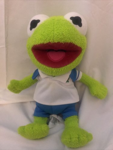 Disney Store Baby Kermit Plush Muppet Babies 12&acirc;�� Green With Logo Polo Clean