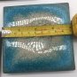 Dock 6 Pottery Fused Blue Glass Glazed Coaster & Trivet Handmade Set of 3 USA