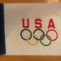 Vintage 1988 USA Olympic Committee Team Double Sided Pillowcase Olympic Rings