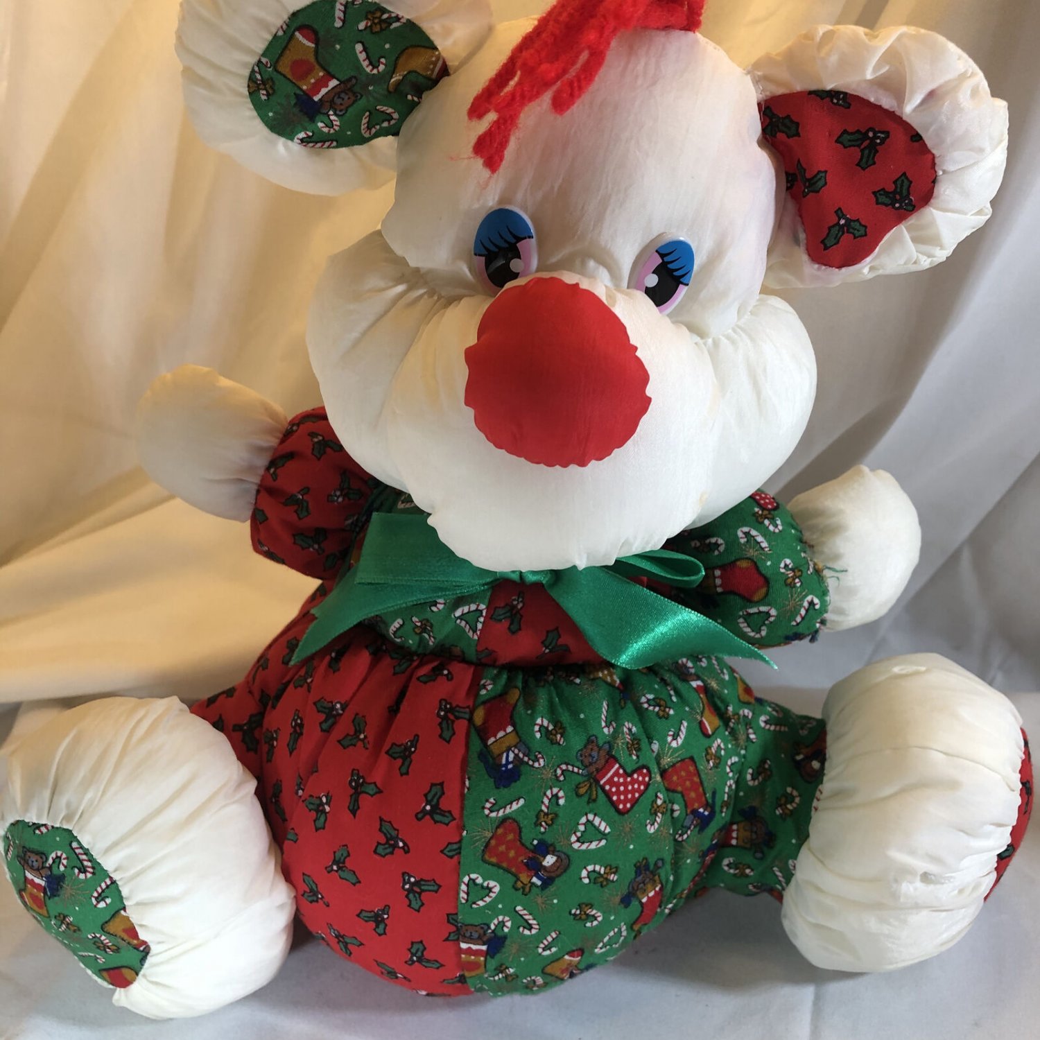 Vintage Dan Dee Collection Christmas Mouse Holiday Stuffed Plush Toy