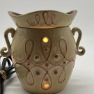 Scentsy Wax Warmer Retired Blynken Sage Green Crackle Brown Flourish Whimsical