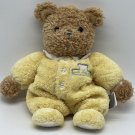 Carters Just Stay Little Plush Bear Yellow Pajamas Baby Rattle Lovey Soft 10”