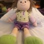 Goffa Large Rag Doll Plush 22&acirc;�� Yarn Hair Pink,Yellow Shirt Blue Purple Skirt Toy
