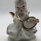 Vintage Lefton Angel Girl Painter Artist Palette Paint Brush Japan