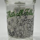 Welch's Looney Tunes Jelly Jar Glass 1994, That's All Folks, Bugs Bunny Tweetie