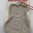 Longaberger Pottery 1994 Mama and Baby Bunny Easter Cookie Mold