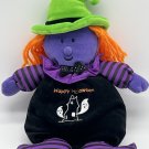 Vintage Soft Dreams Halloween Witch Black & Purple Beanbag Plush 11” CLEAN