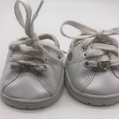 Build-A-Bear White SKECHERS Sneakers BABW Slip On Tennis Shoes Heart Accents