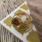 Vintage Signed Sarah Coventry Brooch Pin Retro Gold Tone Rose & Leaf Circles