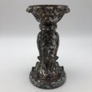 Vintage Rustic Stone Metal￼ YY Candleholder 7” Hollywood Regency Shabby Chic