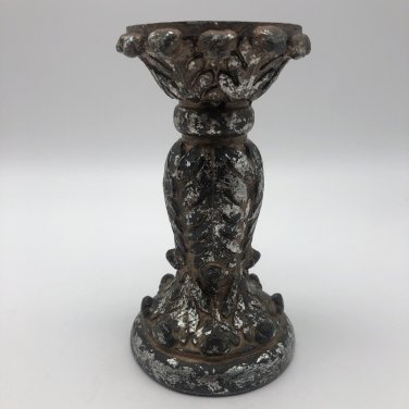 Vintage Rustic Stone Metal&iuml;&iquest;&frac14; YY Candleholder 7&acirc;�� Hollywood Regency Shabby Chic