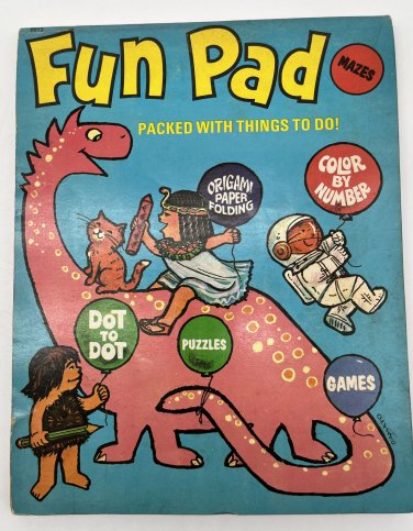 Vintage Coloring Book Fun Pad 1978 Vintage Activity Book Mazes Puzzles Games