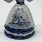 Vintage Ceramic Delft Blue Milk Maid Dutch Girl Figurine Holland Windmill