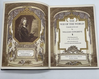 The Way of the World by William Congreve Heritage Press Illustrated 1959