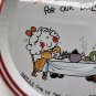Dear God Thank You for Our Daily Bread Vintage 1985 Round Metal Plate Tray Annie